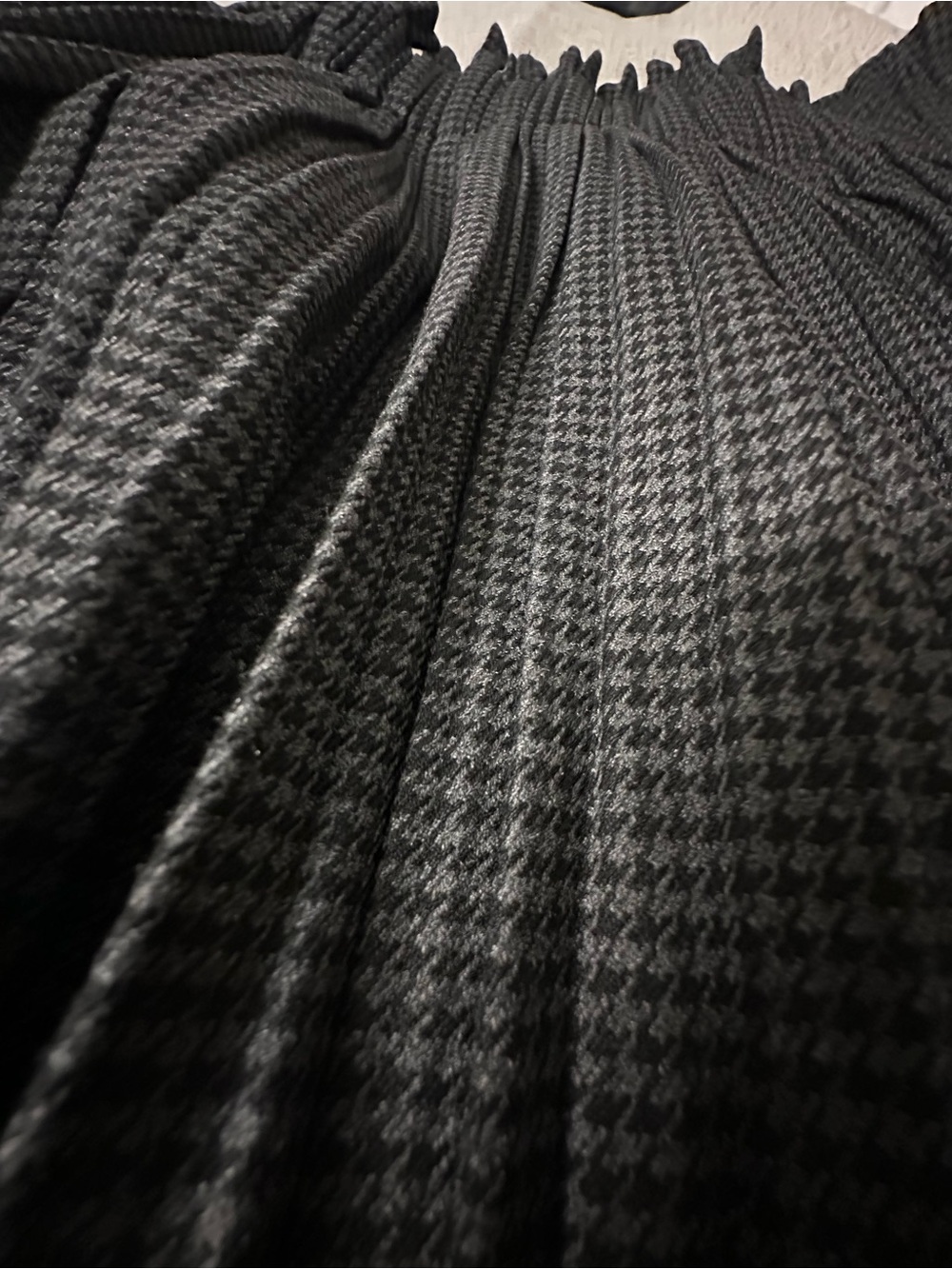 Zara Houndstooth Plated Paperbag Mini Skirt - Picture 3 of 3